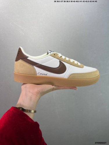 特价J.Crew X Nk Killshot Ii Leather 联名复古板鞋 432997-107 采用米白色皮革制作鞋身 Swoosh 点缀其中 最后搭载