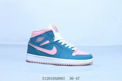 130 乔丹Air Jordan 1 Low Aj1 乔1高帮复古文化休闲运动篮球鞋 蓝粉 货号 554724-445 312010Adooi 36-47