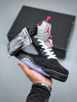 Air Jordan 5 Retro Black Metallic Reimagined 高帮 2025复刻 黑银 Aj5 乔丹5代 乔丹篮球鞋系列 整体设计还