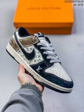 海外爆款限量发售！公司级 Nike Sb Dunk Low“Lv联名-黑棕拼接” 周年高端定制 低帮休闲板鞋 定制鞋盒 大厂纯原品质出货 超高清洁度 皮料切割干 - 点击图像关闭