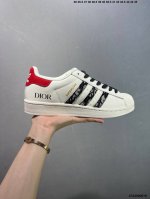 ad Originals Superstar X Dior 白黑满天星 采用全新头层拼接皮革材质 后跟采用特色3D立体印字 渠道正品订单 诠释市场最高工艺水平