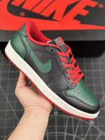 耐克nike Wmns Air Jordan 1 Retro Low Og Black Gorge Green Aj1乔丹一代低帮经典复古文化休闲运动篮球鞋“皮