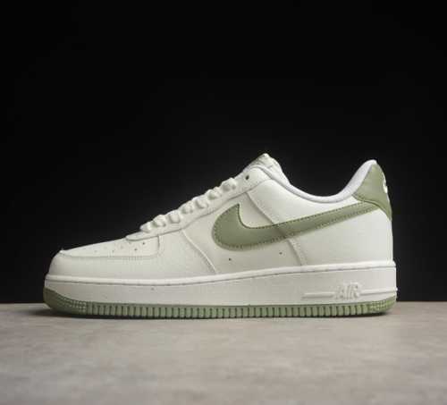 Nk Air Force 1'07 Low 米白绿 空军一号低帮休闲板鞋 Dv3808-106 打造纯正空军版型#专注外贸渠道 全掌内置蜂窝气垫 #原盒配件 原