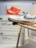 迪奥 X 耐克 Nike Air Force 1 '07空军一号 百搭休闲运动板鞋 柔软 弹性十足的缓震性能和出色的中底设计 横跨复古与现代的外型结合 造就出风
