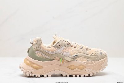 公司级fila Fusion斐乐潮牌 Bianco 织物合成革 硬糖 拼接减震防滑耐磨透气 低帮 老爹鞋 货号:T12W135211Fms 尺码:35.5 36