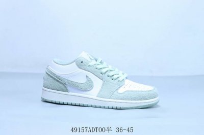 乔丹Air Jordan 1 Low Aj1 乔1低帮复古文化休闲运动篮球鞋 白绿 货号 Fn5214-731 49157Adtoo半 36-45
