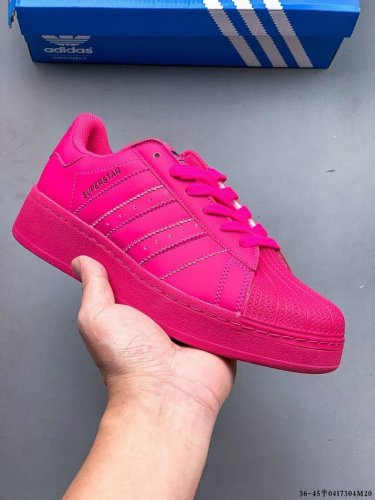 集图 公司级！阿迪达斯Adidas Superstar Xlg 贝壳头厚底增高百搭休闲运动板鞋 原楦原纸版数据开发 采用头层皮革材质打造 正确鞋垫 正确底模及扇
