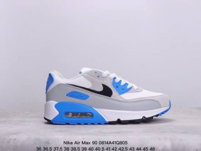 真标耐克nike Air Max 90 经典复古小气垫缓震跑鞋 鞋面由皮和革织物打造，犀利的条线打造出酷劲十的足视觉效果 网布鞋增面强透气性，穿着为极舒适 经可