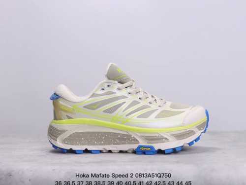 hoka Mafate Speed 2 超轻厚底轻量山地跑步鞋 原装轻量化材料fresh Foam 超轻量中底全部用料过3C认证滚动平衡科技减少33%能量消耗