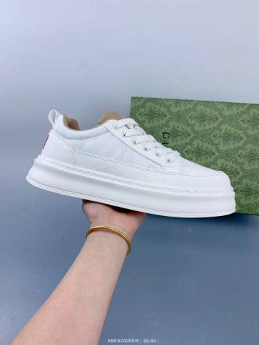 gucci 轻奢单品鞋 广东品质原厂 高奢古驰Gucci Screener Gg High-Top Sneaker休闲潮鞋系列意大利进口超软小牛皮+刺绣搭配 原