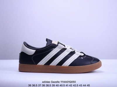 真标adidas Originals Gazelle 三叶草休闲防滑耐磨低帮板鞋 鞋头出色设计 塑就出众贴合感 稳固的后跟贴合足部曲线设计 软弹舒适 不易磨脚