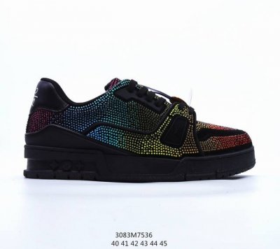 Lv路易威登louis Vuitton Trail Sneaker Low 休闲运动文化百搭篮球板鞋 致tpr光泽鞋底#耐弯折滴塑支持片#鞋垫嵌入超软脚感乳胶材