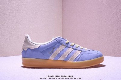公司级Adidas Originals Gazelle Indoor 三叶草休闲防滑耐磨低帮板鞋 鞋头出色设计 塑就出众贴合感 稳固的后跟贴合足部曲线设计 软弹