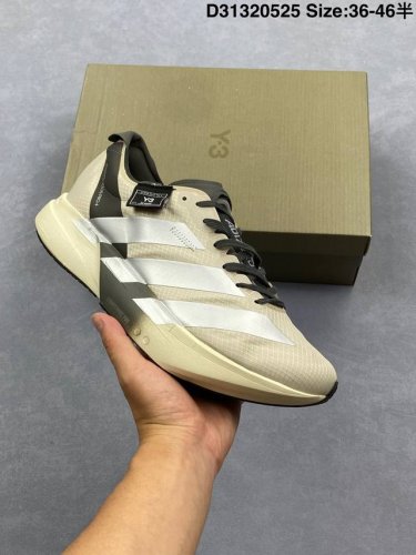 公司级Y-3 Adidas Adizero Adios pro 4M 马拉松飞线贾卡轻质透气休闲运动跑步鞋 采用双层透气网纱 Flywire动态飞线绑缚鞋面材质