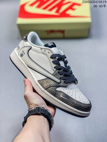 海外爆款限量发售 Travis Scott X Fragment Design X Jordan Air Jordan 1 Low Og Sp Un联名 绿鬼脸