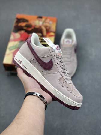 海外发售 创意定制联乘 漫画著作阿基拉 主人公 公司级 Akira×Nike Air Force 1 Low ’07 枣红配色 空军一号低帮休闲板鞋 原厂麂皮 - 点击图像关闭