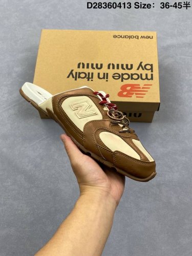 公司级 Miu Miu X New Balance联名款半拖鞋 New Balance 530 学院风 公司级版本 联名款只保留了旧版Nb530 的流线型与鞋头