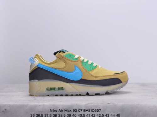 公司级耐克nike Air Max 90 经典复古小气垫缓震跑鞋 鞋面由皮和革织物打造，犀利的条线打造出酷劲十的足视觉效果 网布鞋增面强透气性，穿着为极舒适 经