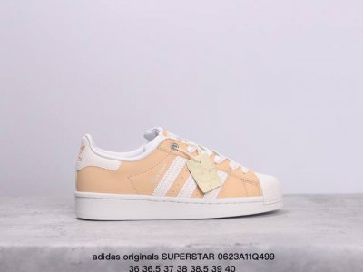 Adidas Originals Superstar 舒适防滑耐磨低帮 板鞋 女款 白黄 货号： Ie3039 尺码：35-40半码 Xm0623Q499