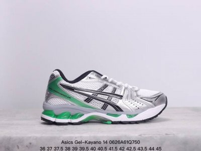 亚瑟士 Asics Gel-Kayano 14 公司级版本运动休闲透气专业缓震慢跑鞋。采用工程弹性双层再生网格密度鞋面材质，后跟3D可视gel缓震乳胶物料，升级