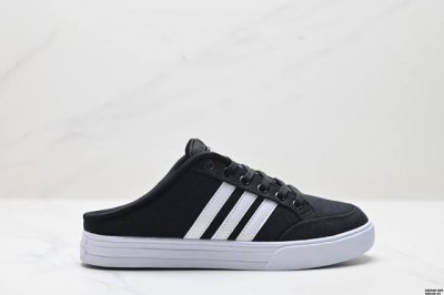 真标adidas Vs Set Mule 阿迪达斯一脚蹬懒人运动半拖鞋 货号:Fx4847 尺码:36-45 Id:Dsf538-Qzr