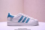 纯原 Clot X Ad Originals #贝壳头Lv联名限定 贴合柔软皮料白蓝配色 这双鞋的整体设计思路和风格可以说很Clot 鞋款整体选用了易穿搭的白色