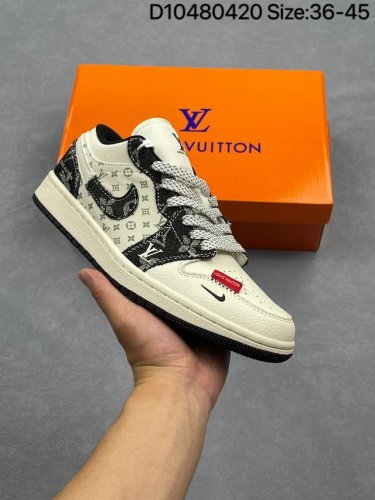 Nike Sb Dunk Low X Louis Vuitton Lv联名-黑白暗印花 纯原大厂出品 极力推荐 原装头层材料 独家版型蒸餾加工帶來的是更好的视觉
