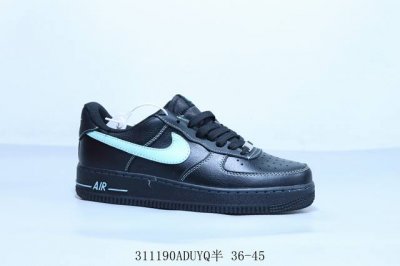 140 nike Air Force 1 Af1耐克 低帮 空军一号休闲板鞋 黑蓝 货号 Hq2037-002 311190Aduyq半 36-45