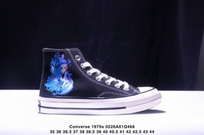 国漫之光 敖丙之魔童闹海男女鞋 匡威Converse 1970S 联名限定 定制系列 运动休闲高帮帆布鞋 经典涂鸦三星标帆布鞋 正确硫化工艺 尺码：35 36