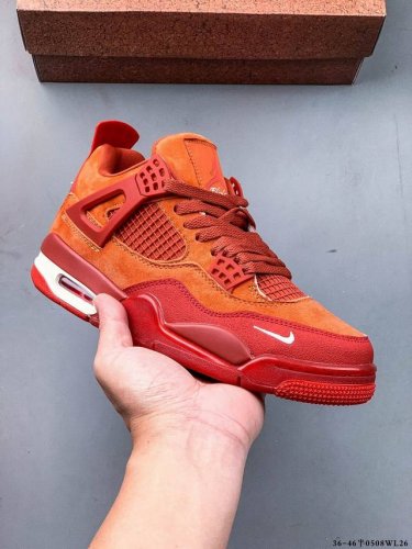 二层真标！Air Jordan 4 Aj4代中帮复古休闲运动文化篮球鞋。秉承轻量化的速度型篮球鞋设计思想完成设计，降低重量的同时提升舒适度，中底延续前作使用了分