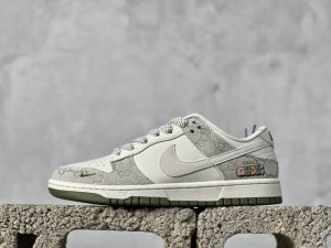 Nk Sb Dunk Low 古驰联名-烟灰绿底 周年高端定制 低帮休闲板鞋 Xx2025-389 #定制鞋盒 大厂纯原品质出货 超高清洁度 皮料切割干净无任何