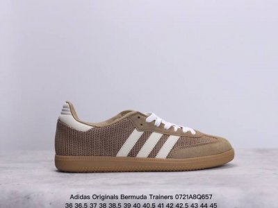 阿迪达斯adidas Originals 网面透气 Bermuda Trainers 百慕大系列经典复古德训风休闲运动板鞋 Xm0721Q657