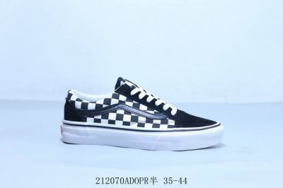 万斯 Vans Old Skool 舒适百搭 防滑减震 低帮 棋盘格板鞋经典款升级款鞋舌满印棋盘格 男女鞋 212070Adopr半 35-44