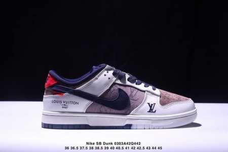 310 海外爆款限量发售！Nike Sb Dunk Low“ Lv联名——米棕藏蓝” 周年高端定制 低帮休闲板鞋 定制鞋盒 反光鞋带 大厂纯原品质出货 超高清洁 - 点击图像关闭