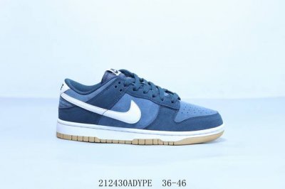耐克 Nike Sb Dunk Low Pro 复古低帮 休闲运动滑板板鞋 深蓝色 212430Adype 36-46