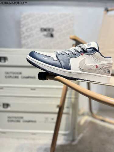 350 定制鞋盒 纯原大厂# 北面 X乔丹Air Jordan 1 Low Aj1低帮系列篮球鞋 官方同步配色 原装级产物 #拒绝公底 立体鞋型 细节完美 高清