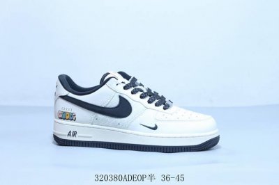 300 Nike Air Force 1 Af1耐克 低帮 空军一号休闲板鞋 联名款 320380Adeop半 36-45
