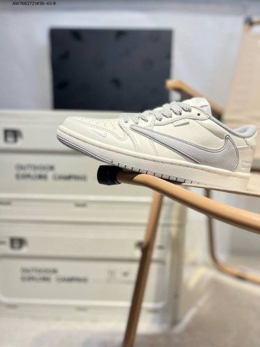 公司级头层皮Supreme X 乔丹Air Jordan 1 Low Aj1低帮系列篮球鞋 官方同步配色 原装级产物 #拒绝公底 立体鞋型 细节完美 高清洁度D