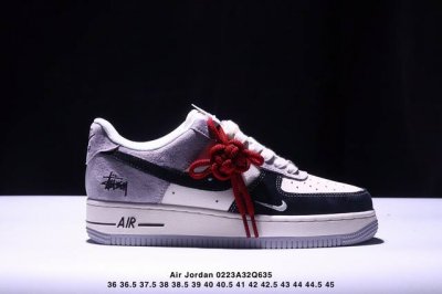 海外限量发售！公司级Nike Air Force 1 '07 Low “斯图西联名 深蓝翻毛白勾”空军一号 低帮 运动鞋 休闲鞋 折边针车 工艺难度大 原楦头原