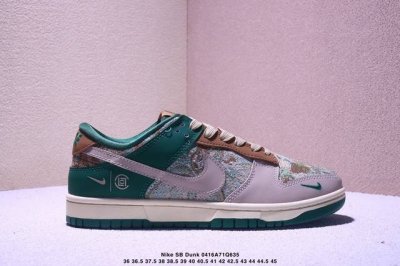 海外爆款限量发售！公司级 Nike Sb Dunk Low“ 斯图西联名 猪八米灰蓝” 周年高端定制 低帮休闲板鞋 定制鞋盒 大厂纯原品质出货 超高清洁度 皮料