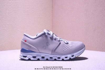 on昂跑 Cloud X4 舒适百搭防滑耐磨 低帮跑步鞋 女款 灰银 Xm0512Q222