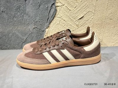 adidas Samba Og 桑巴德迅板鞋立体Samba烫金Logo 区别市场一切版本 针车走线 冲孔均为最高标准打造 后跟港宝材料定型 反口弧度完美 Ji3