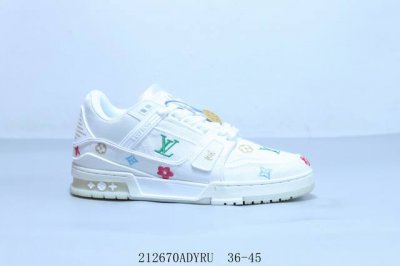 全新Lv路易威登Louis Vuitton Trainer Sneaker Low休闲运动文化百搭板鞋 212670Adyru 36-45