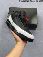 Fragment Design X Jordan Air Jordan 3 “Black White” 舒适百搭 防滑耐磨 中帮 复古篮球鞋 男女同款 黑白色
