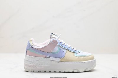 真标耐克nike Wmns Air Force 1 Shadow全新少女系解构主义设计 马卡龙空军一号轻量增高低帮百搭板鞋 为经典设计注入玩味元素 分层结构 加