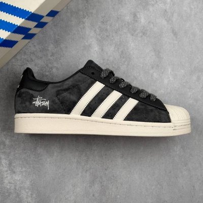本地270 核心私 阿迪达斯 Adidas Originals Superstar 联名贝壳头 斯图西 休闲运动板鞋 浮夸的日韩版面与鞋底 颜值爆棚 开学季不撞