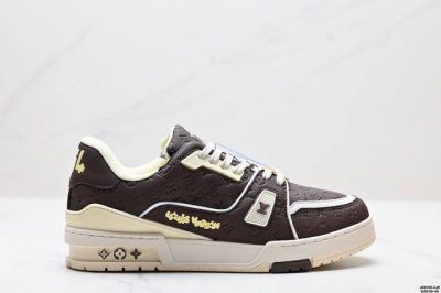 公司级全新Lv路易威登Louis Vuitton Trainer Sneaker Low休闲运动文化百搭板鞋 尺码:39-45 Id:Jkd129-Zjr