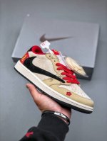 Travis Scott X Fragment Design X Air Jordan 1 Low Og Sp Aj1 乔1 蛇年限定 红棕黑勾 低帮文化休闲板