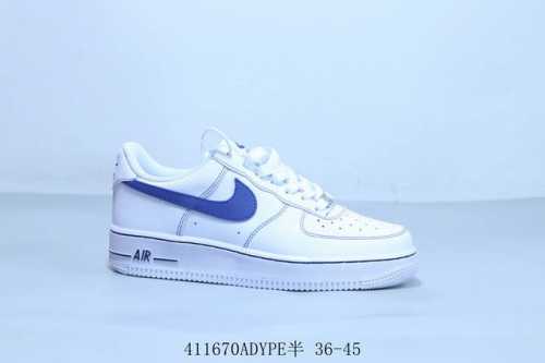 耐克 Nike Air Force 1 Af1耐克 低帮 空军一号休闲板鞋 白蓝 货号 Hq2037-100 41 Adype半 36-45