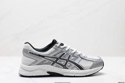 公司级Asics 亚瑟士 透气网眼鞋面配合部分合成革材质，全新Rearfoot Gel后置凝胶缓冲效果日本专业跑鞋品牌-亚瑟士Asics Gel-Contend